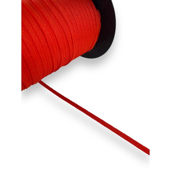  Trimming, webbing tape synthetic 5mm width in red color